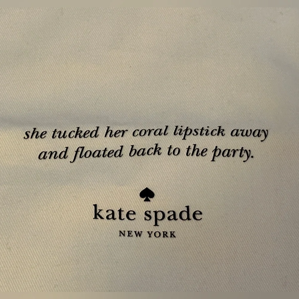 🐰 Large Kate Spade Dust Bag (GUC; Cream/Black)
